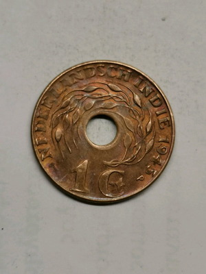 Coin Dutch East Indies 1 Cent 1945 used