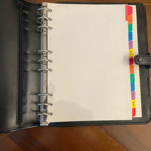 Filofax large size leather new black 23.5x27 cm
