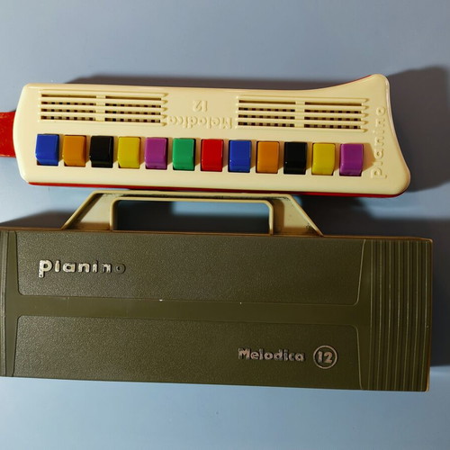Pianino Melodica 12 vintage musical instrument with case used