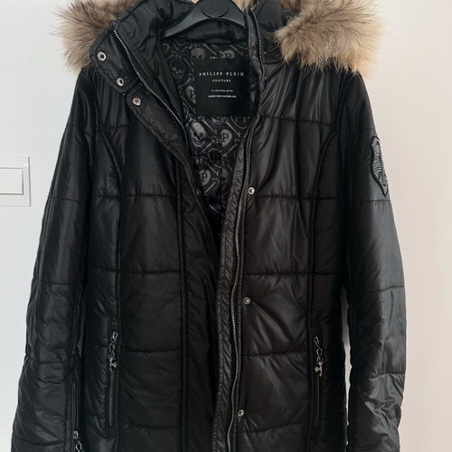 Philipp Plein Couture women's black jacket with fur like new, size large