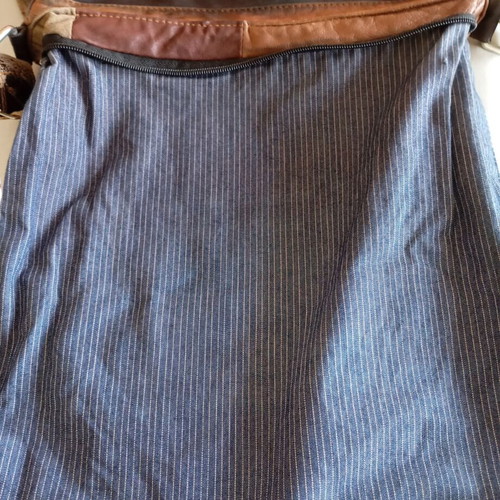 Crossbody bag made of suede used with signs of wear