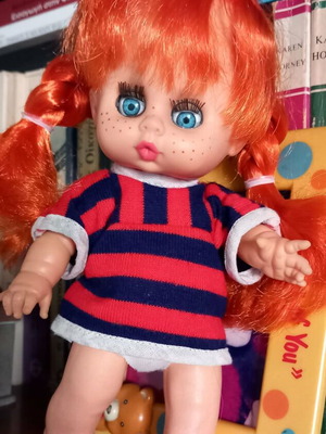Vintage Pippi Fakidomiti doll used 21cm El Greco 80s