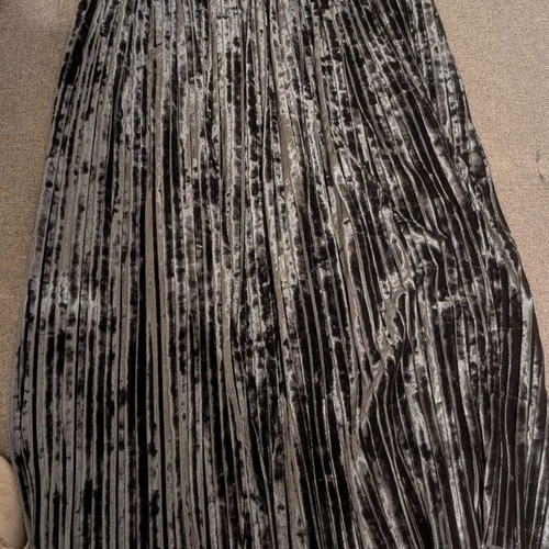 Velvet maxi skirt used, size M, gray
