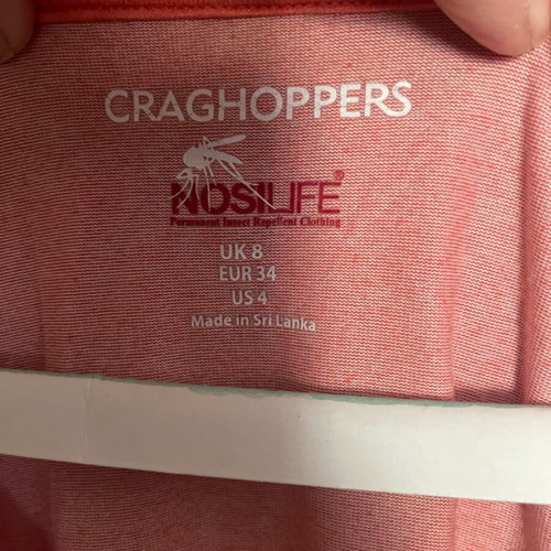 Craghopper top insect repellent like new, bright orange