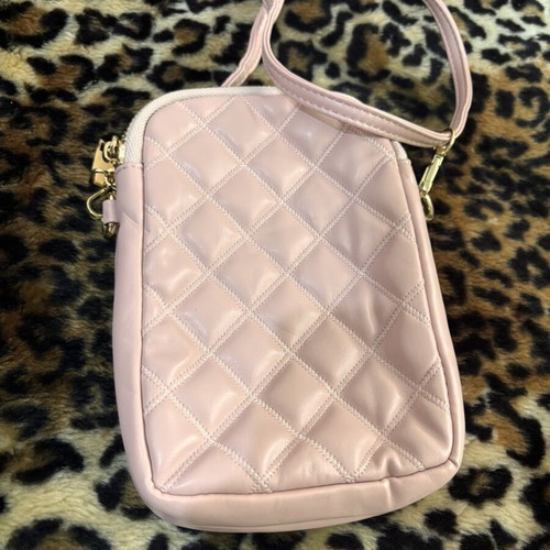 Women's Quilted Crossbody Bag in Soft Pink, New