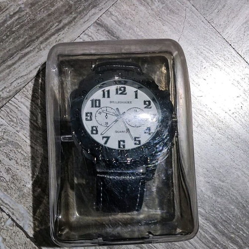 Billionaire men's wristwatch new, black, quartz