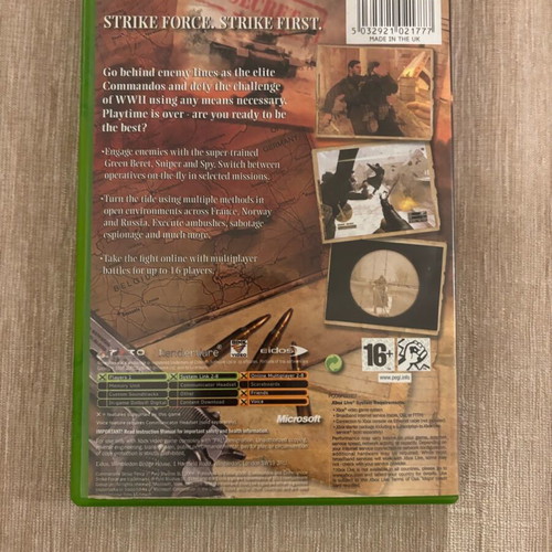 Commandos Strike Force Xbox Original used English complete