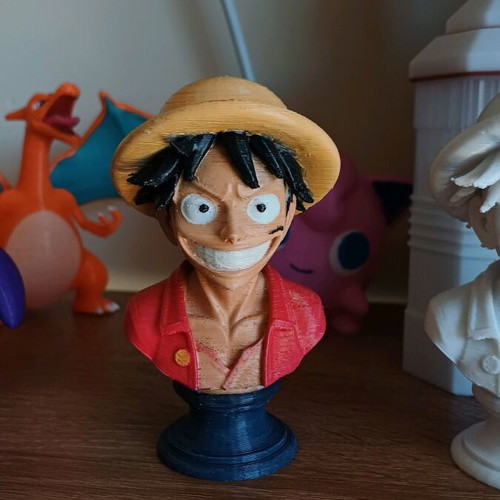 Luffy 3D printed figure like new, hand-painted PLA