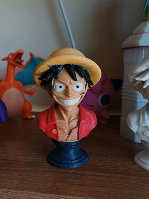 Luffy 3D printed figure like new, hand-painted PLA