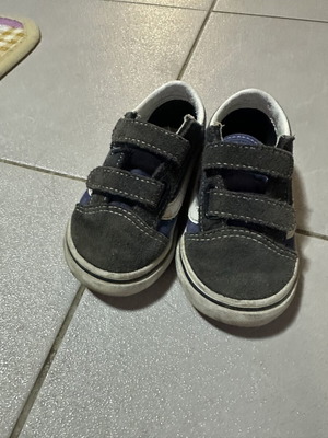 Vans Old Skool V baby shoes size 23.5, navy blue