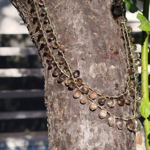 Rani Haar traditional Indian necklace used with smoky quartz beads