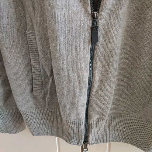 Manetti men's cardigan like new, knitted with zipper, beige XL