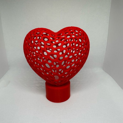 Decorative heart lamp with LED tealight new, 3D printed design