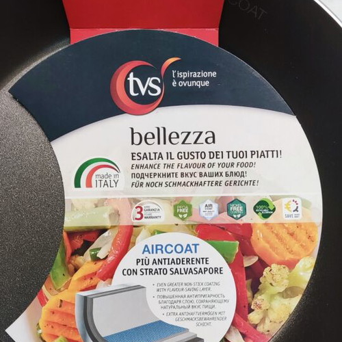TVS Bellezza Nonstick Frying Pan No 28, New, Italian Made
