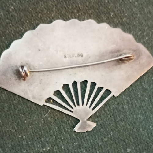Silver pin 925 like new with engraving 6cm - 4cm
