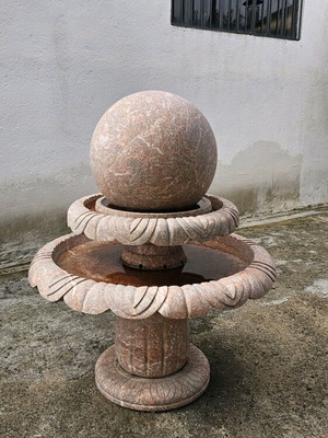 Solid marble fountain with rotating ball like new
