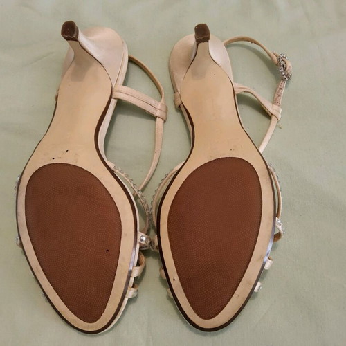 Clarks sandals size 37 used, beige-pink with stones, kitten heel