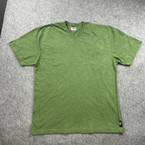 Dickies men's XL green V-neck T-shirt