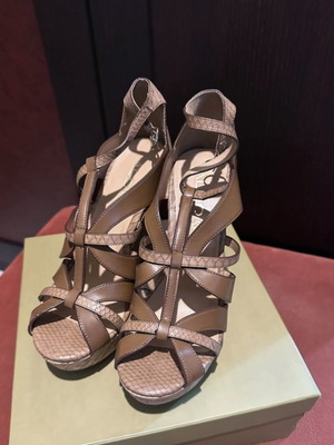 Aldo platform shoes used, brown, size 38