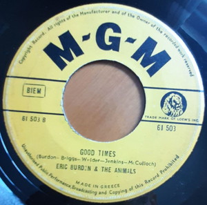 ERIC BURDON & THE ANIMALS ~ SAN FRANCISCAN NIGHTS (1967, MGM, 7" single, σπάνια ελληνική έκδοση)