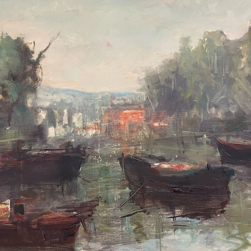 Artwork by Dora Bouki featuring Ships, new, framed