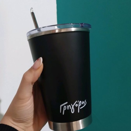 Stainless Steel Thermos New with Straw and Cleaning Brush