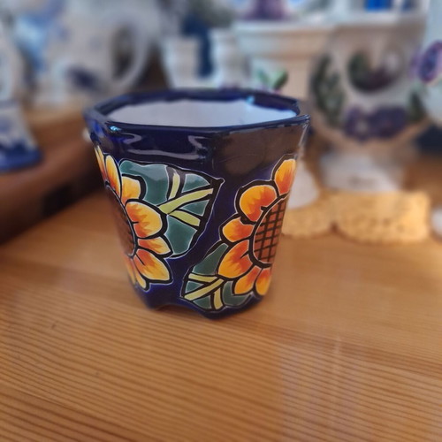 Ceramic planter Mexico new, 9.5/10 cm