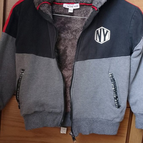 Jacket with fur 116 cm for boys, like new