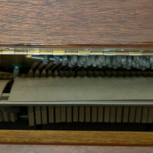 Bernhard Steiner Upright Piano Like New With Walnut Finish And Stool