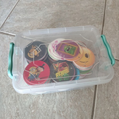 Collection of tags with Angry Birds, Despicable Me, Emojis