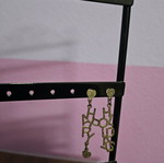 Earrings Christmas like new, gold color "Happy Holidays"