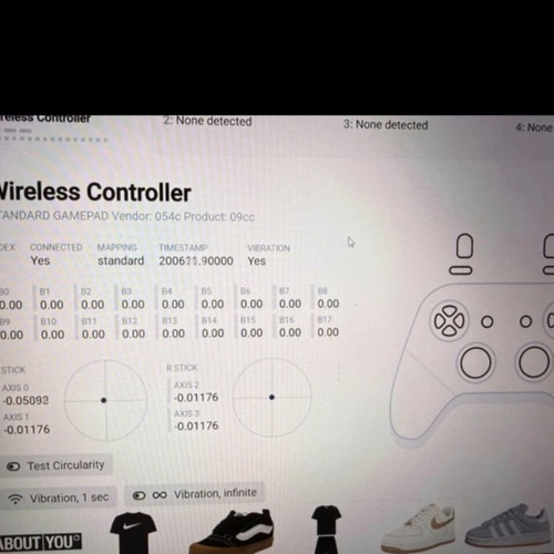 Sony PS4 controllers like new, one with broken analog stick