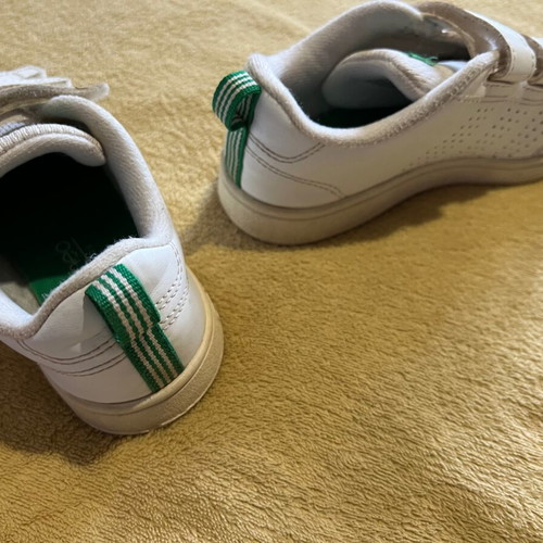 Αθλητικά παπούτσια Adidas για αγόρι, νούμερο 30, άσπρα και πράσινα