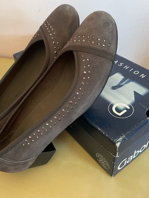 Gabor gray anthracite pumps like new with rhinestones size 41