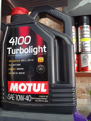 Motul Turbolight A3 B4 10w40 4 λίτρα καινούργιο