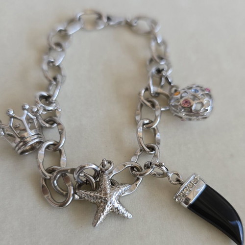 925 silver bracelet with removable charms