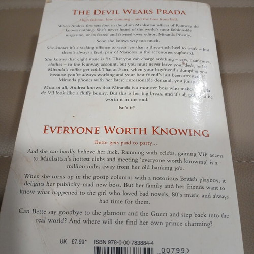 The Devil Wears Prada and Everyone Worth Knowing by Lauren Weisberger like new, English