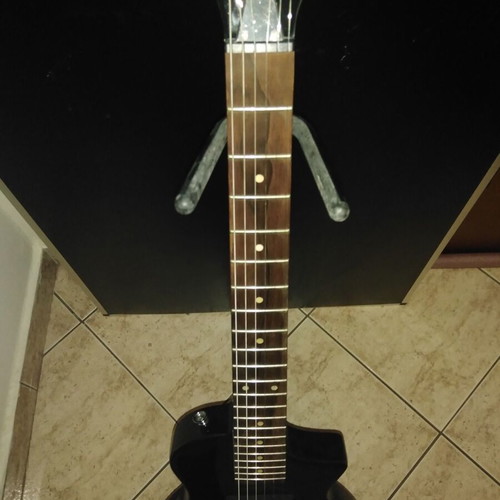 Hutchins Black OT Travel Guitar like new, electric acoustic