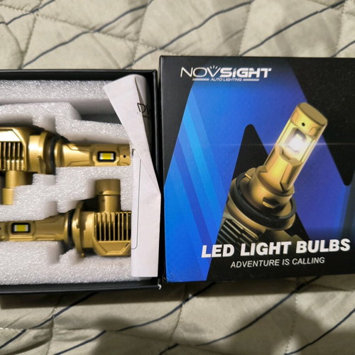 Novsight LED fog light bulbs HB4/9006 100W 22000LM new, yellow 3000K