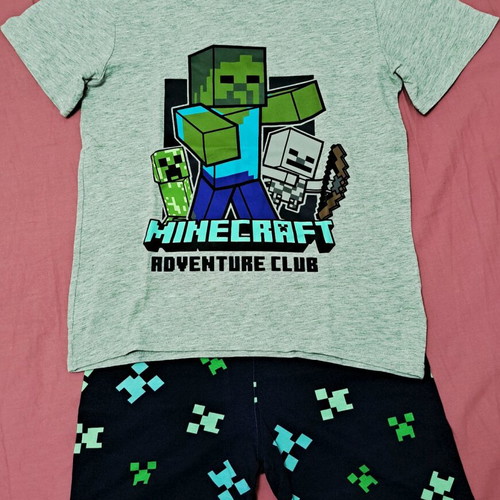 Minecraft pajama used for boy 10 years 140 cm, cotton