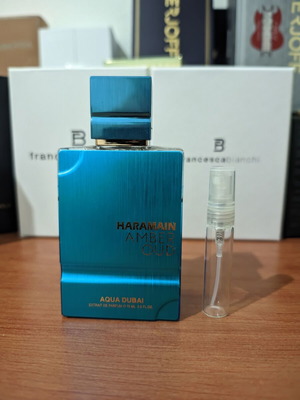 Amber Oud Aqua Dubai Al Haramain perfume decant 5ml