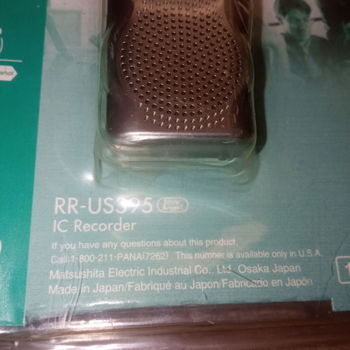 Panasonic RR-US395 IC Recorder new, voice recorder for journalists
