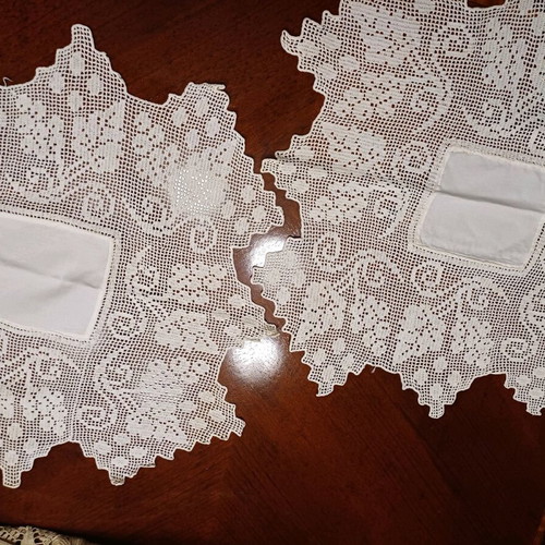 Table linens new, crochet and embroidery, pack of 8 pieces