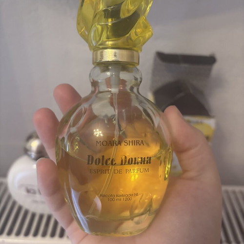 Perfume bottles used, 2 vintage La Tipa and Dolce Donna Moara Shira