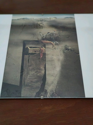 Framed poster with modern theme and glass frame like new