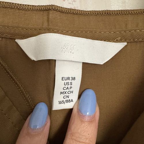 H&M Cropped Top Corset Style with Side Zipper like new, beige