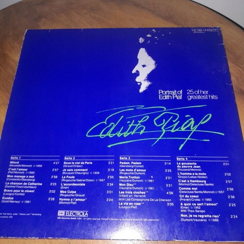 Edith Piaf vinyl records like new, classical music, 2 discs
