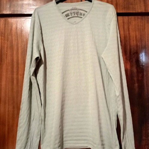 Men's long-sleeve shirt in light khaki like new