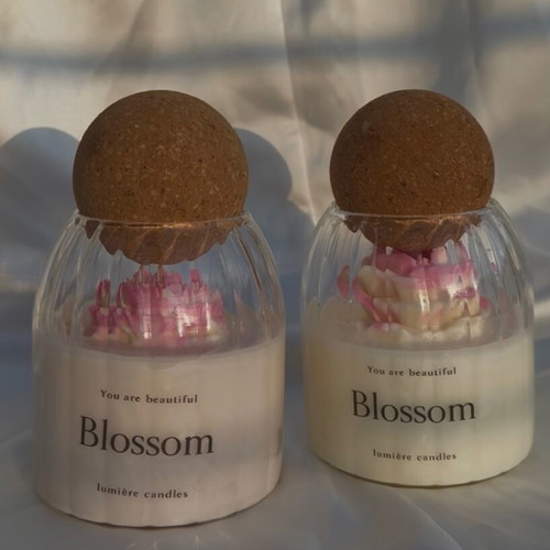 Blossom soy candle new handmade plant-based