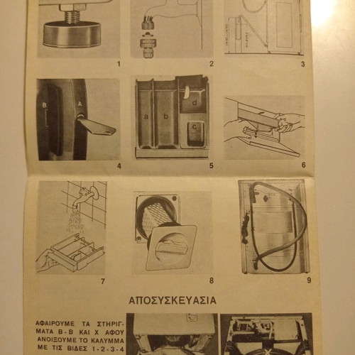 Zanussi vintage washing machine manual used
